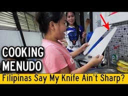 3 Filipinas Use My Sharp Knife While Cooking Chicken Menudo