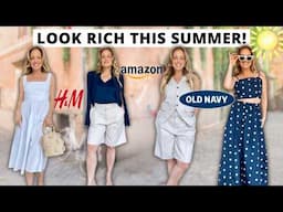 Look Rich This Summer From  Old Navy, H&M + Amazon! (Over 40 Style!)