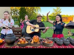 Семейный Ужин на Свежем Воздухе! Нежная Курочка в Глиняных Горшочках