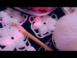 Flor en Relieve a Crochet