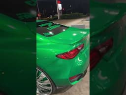 Candy Green Infiniti Q60 on 28” DUB Floaters