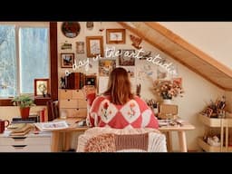 An Afternoon in the Art Studio 🌷💌 🎨 packing patreon snail mail & a winter walk in the countryside