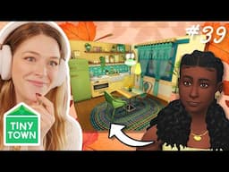 designing a cluttered boho KITCHEN in the sims 4 | Tiny Town Yellow #39