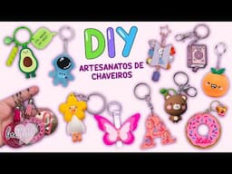 8 IDEIAS DE CHAVEIROS DIY – COMO FAZER CHAVEIROS SUPER FOFOS – BTS – CHAVEIRO SQUISHY E MUITO MAIS..
