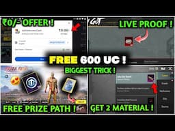 100% 😱 FREE 600 UC & FREE PRIZE PATH Attack On Titan | Free Material In Bgmi | Free Lucky Spin Coin