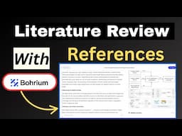 This Ai Tool Wrote My Literature Review Professionally With References For Free || Bohrium.com
