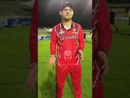 Joshua Da Silva reacts to his match winning 68 in the Breakout league win vs Guyana #breakoutt20