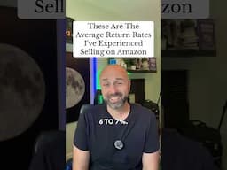These are the average return rates I've experienced selling on Amazon.  #amazonseller