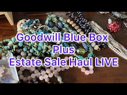Goodwill BlueBox Unboxing plus Estate Sale Haul #jewelry #crystals