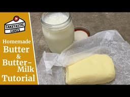 Make Homemade Butter and Buttermilk with that extra Heavy Cream!
