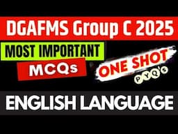 🚨 English Language! DGAFMS previous year question 2025 | DGAFMS solved previous year question pyq 🎉
