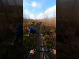 This was a close call! 😰 #mtb #crash #downhill