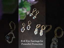 Ward Off Negativity 👁✨ Stylish Evil Eye Earrings for Protection! 💙 #EvilEye #ProtectionJewelry