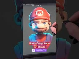 How to Sculpt Mario ⭐️🍄. #art #mario #blender