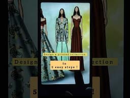 Designing printed collection in Autodesk sketchbook|Fashion Illustration using phone