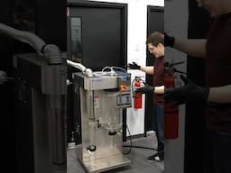 This machine turns liquids into powder