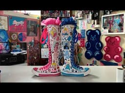 Custom Knee-High Converse Shoes 👢💙🩷