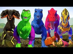 Ultimate Superhero Dino Battle: Ironman I-Rex vs Batman, Hulk, Wolverine & Colorful T-Rex Army!