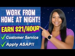 Night Work-From-Home Job: Make $21/Hour Helping Customers At Night! Apply Now!