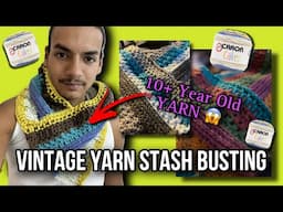 10+ Year Old Yarn Challenge! Men’s Crochet Cowl + Tradescantia Plant Repotting