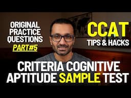 CCAT SAMPLE / PRACTICE QUESTION - TIPS & TRICKS (PART-5)