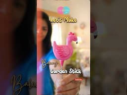 Making a Cute Flamingo Garden stick 🦩 || Fun DIY Clay Art || #diywithkanchan #clayart