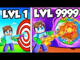 Upgrading NOOB to GOD Gun in Roblox Shooting Simulator
