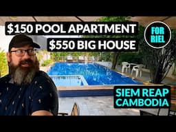 3 pool apartments from $150 + 4 bedroom house $550! Retire or move to Siem Reap, Cambodia! #forriel