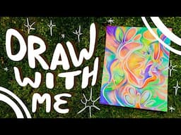 ✷ finish a drawing with me! ✷ // i got a new desk!
