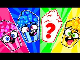Colorful Popcorn Song | Learn Colors | Cartoon | Good Habits & Safety Rules | Pit & Penny Stories 🥑