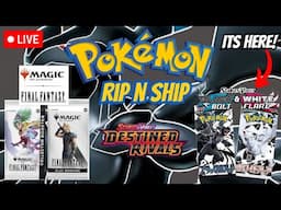 LIVE Pokemon RIP N SHIP! BLANK & WHITE + FINAL FANTASY IS HERE!