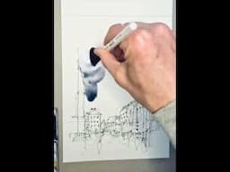 Line and wash in the urban landscape