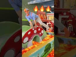 The Floor is LAVA🔥🔥🔥??! Help Blippi Escape the Indoor Playground🛝! #shorts