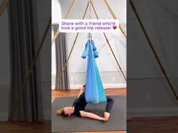 Release Those Tight Hips 🙆‍♂️ #aerialyoga #aerialhammock