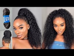 😱Viral Brazilian wool Knotless braids style and 3 in 1 invisible Burmese curl ft ELFIN HAIR