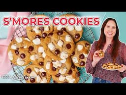 Graham Cracker Cookies with Chocolate & Marshmallows | S'mores Cookies