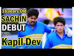 Sachin Tendulkar First Match 1990 -  Sachin Tendulkar Debut Match With Kapil Dev