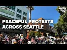 Seattle police help facilitate a peaceful No Kings protest as 70K+ people march through city