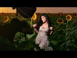 Sunflower Field Portraits in Bright Sun w/ a Speedlight - BTS 50