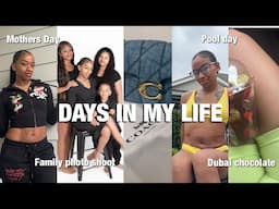 He wants me back..Mother’s Day, family  photo shoot, trying Dubai chocolate, pool day