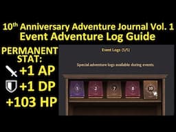 (+1 AP, +1 DP, +103 Max HP) 10th Anniversary Adventure Log Volume 1 Guide (BLACK DESERT ONLINE) BDO
