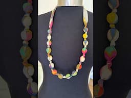 Beautiful liberty fabric beaded necklace making | how to make a fabric necklace | #sewing #necklace