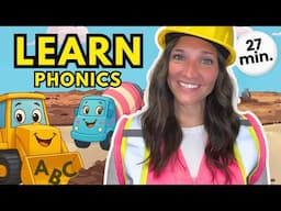 Learn ABC PHONICS for Kids | Learning Videos for Preschoolers | Construction | Learn ALPHABET Sounds