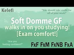 [18+][F4A] Your mommy dom gf walks in on you studying! [Exam comfort!] |[ASMR]
