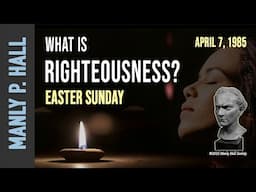 Manly P. Hall: What is Righteousness? Easter Sunday 1985