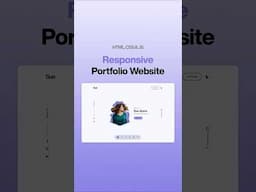 Complete Responsive Personal Portfolio Website | With More Features - HTML CSS & Javascript