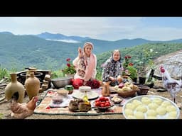 Daily Village Life IRAN | Baking Bread and Cooking Lamb Leg Abgoosht