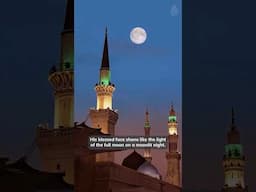 His ﷺ blessed face shone like the light of the full moon on a moonlit night #prophetmuhammad #madina