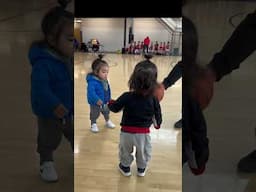 Toddler Boy Passes a Basketball #shorts