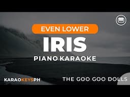 (Perfect for baritones!) Iris - The Goo Goo Dolls (Even Lower Key - Piano Karaoke)